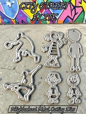 6 Skateboard Basketball Teens Metal Cutting Dies Scrapbooking Card Making Craft